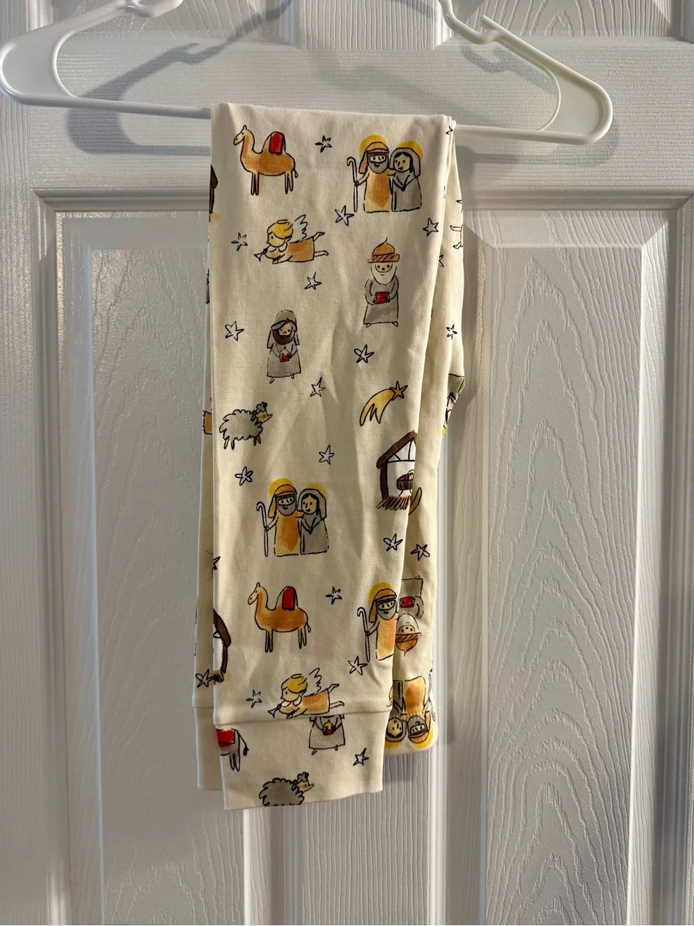 Holy Pals Kids' Cream Nativity Print Pajama Set Size 14